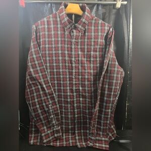Chaps Men’s Red and Black Plaid Button-Up Shirt Size XL | Classic Flannel Look